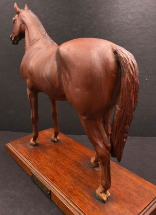 Calvin Roy Kinstler Carved Man O ' War Thoroughbred Wooden Horse Carving 9