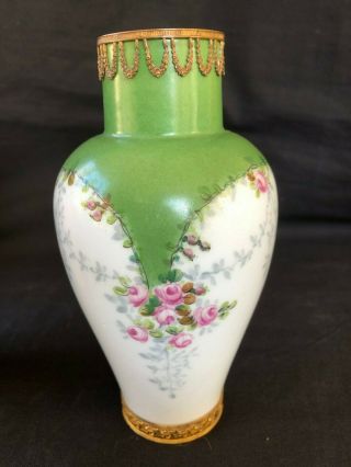 Antique rare SEVRES 18TH century porcelain VASES.  Bronze foot 3