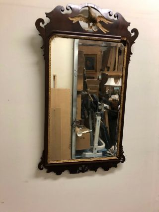 Early 19th Century American Wall Mirror With Eagle