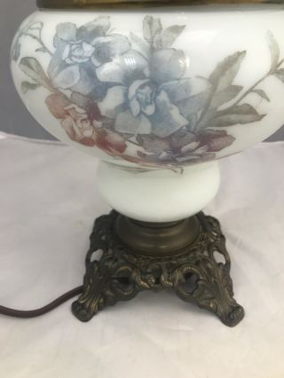 Antique Victorian Banquet Oil Lamp Hand Painted GWTW Gone with the Wind Parlor 4