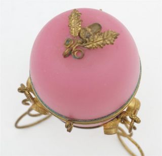 Antique Ormolu Bronze Grand Tour Opaline Glass Egg Casket Perfume Palais Royal 7