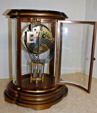 ANTIQUE TIFFANY & Co.  FRENCH MARTI CHIME CLOCK OVAL CRYSTAL REGULATOR 9