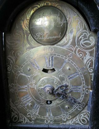 Antique 18th Century 1700s signed CATEL DUNST 1700 ' s shelf GERMAN Bracket clock 2