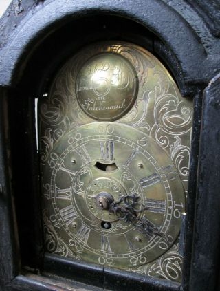 Antique 18th Century 1700s signed CATEL DUNST 1700 ' s shelf GERMAN Bracket clock 5