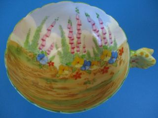 ROYAL PARAGON FLOWER HANDLE CABINET CUP ONLY HAND PAINTED WIDE MOUTH 3