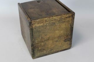 VERY RARE 18TH C 5 - DRAWER TRAVELING SPICE CHEST IN SPANISH BROWN PAINT 7