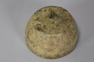 RARE PILGRIM PERIOD 17TH C AMERICAN RED OAK HEWN BURL MASTER SALT OLD SURFACE 7