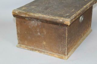 RARE EARLY 18TH C PENNSYLVANIA BIBLE BOX IN BEST SPANISH BROWN PAINT 2