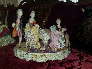 Large Dresden Porcelain Music Group