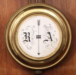 Antique Late 19thC JUNGHANS German Wall Clock Walnut Case Pendulum & Key 6