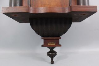 Antique Late 19thC JUNGHANS German Wall Clock Walnut Case Pendulum & Key 8
