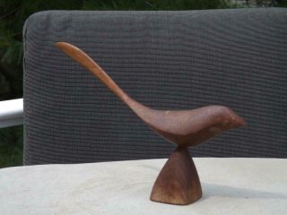Emil Milan Walnut Wood Bird Sculpture Mid Century Modern Wormley Wegner Juhl 3
