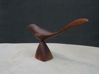 Emil Milan Walnut Wood Bird Sculpture Mid Century Modern Wormley Wegner Juhl 4