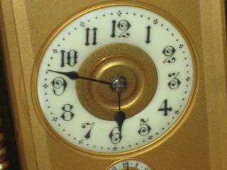 Fine Porcelain Enamel Dials Travel Carriage Clock Brass French 2370 G
