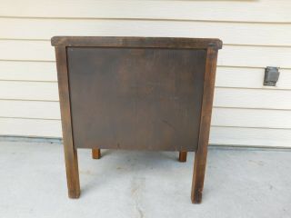 Early Mid Century Deco Moderne Walnut 2 Door Record Cabinet Chair - side End Table 10