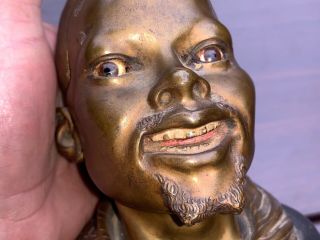 Goldschieder Austrian Cold Painted Bronze Inkwell Head Blackmoor Head Nr
