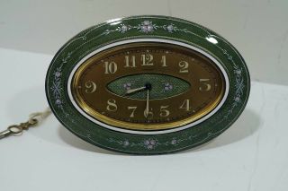Rare 1921 Longines 8 Days Silver Guilloche Travel / Desk Clock Cal 19.  41 B250