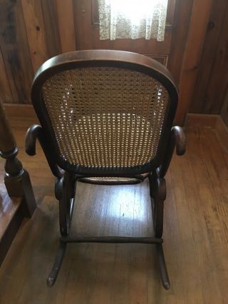 Bentwood & Woven Cane Rocking Chair Rocker 9