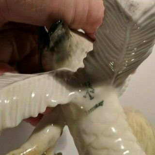 Vintage Germany Karl Ens Ceramic Bird Figurine Parrot Crossbill Pair 9