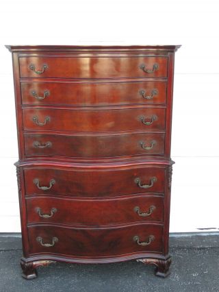 Chippendale Mahogany Serpentine Extra Tall Chest of Drawers 9380 11