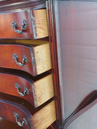 Chippendale Mahogany Serpentine Extra Tall Chest of Drawers 9380 4