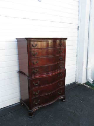 Chippendale Mahogany Serpentine Extra Tall Chest of Drawers 9380 5