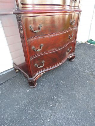 Chippendale Mahogany Serpentine Extra Tall Chest of Drawers 9380 8