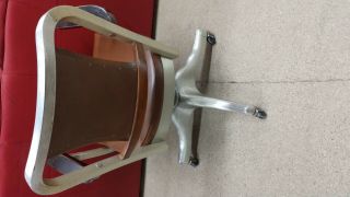 Vintage Space Race Swivel Office Arm Chair Rolling Propeller Base Aluminum era 12