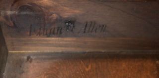 Pair Vintage Ethan Allen Dark Antiqued Pine Old Tavern Two Drawer End Table 9