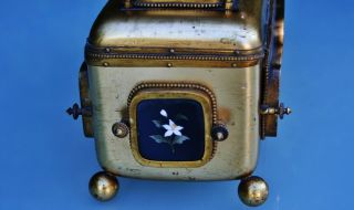 Antique Victorian Ormolu Pietra Dura Box,  Trinket,  Italy,  19.  c 3