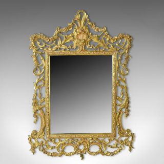 Vintage Wall Mirror,  English,  Rococo Revival Manner,  Art Deco Period,  Circa 1940