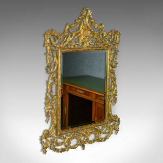 Vintage Wall Mirror,  English,  Rococo Revival Manner,  Art Deco Period,  Circa 1940 2