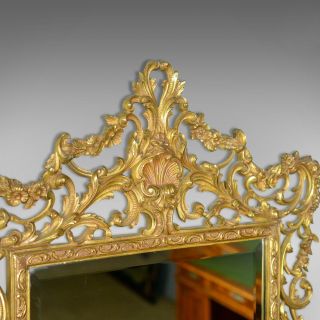 Vintage Wall Mirror,  English,  Rococo Revival Manner,  Art Deco Period,  Circa 1940 3