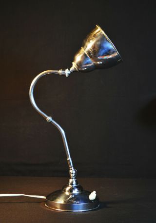 reclaimed 1940s art deco chrome plated angle poise articulated lamp 4