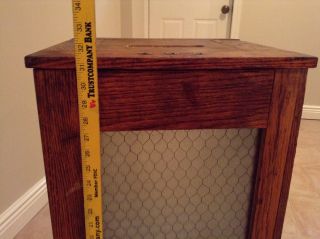 Antique Wood and Glass Ballot Box 10