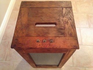 Antique Wood and Glass Ballot Box 2