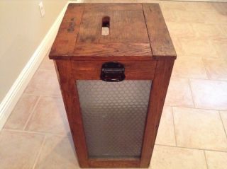 Antique Wood and Glass Ballot Box 6