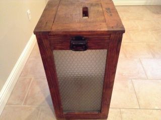 Antique Wood and Glass Ballot Box 8
