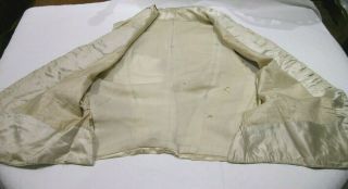 18thc Hand Embroidered Ivory Silk Waistcoat a/f (2) 8