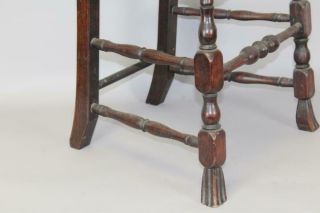 RARE 18TH C NORWICH,  CT QA CHAIR BOLD SPANISH FEET WITH CARVED CREST OLD SURFACE 5