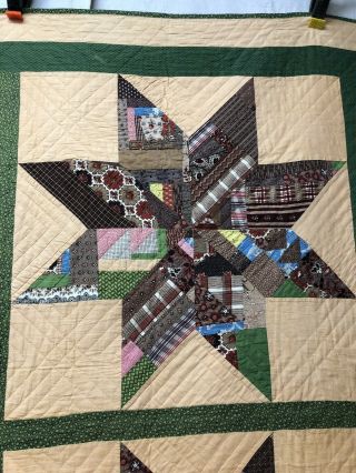 Scrap Bag Star Quilt Circa 1860 2