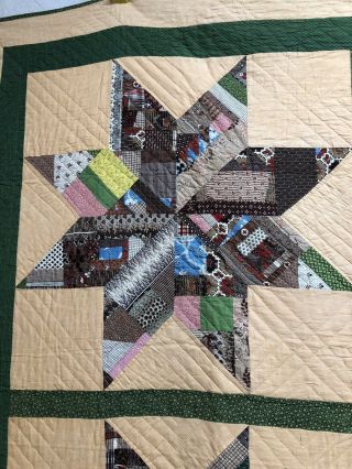 Scrap Bag Star Quilt Circa 1860 3