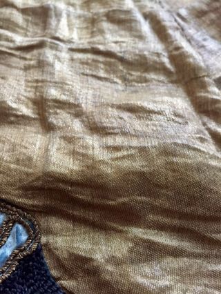 Antique Chinese Embroidered Gold Silk Jacket Coat Dragons Roses 10