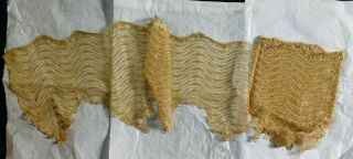 300 X 28 CM ANTIQUE FINE GOLD METALLIC LACE FLOUNCE / TRIM / EDGING 2