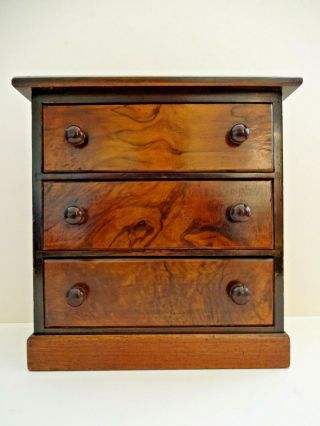 Antique Chest Of Drawers Jewellery Box,  Locking With Hidden Compartment,  C1901 - 10