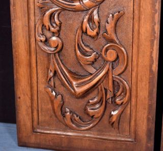 Antique French Highly Carved Panels in Walnut Wood Salvage w/Flowers 8