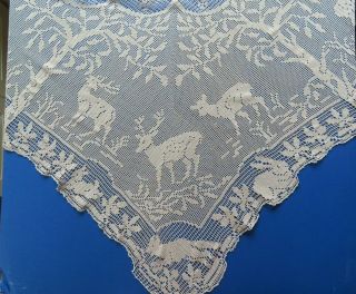A Vintage Linen Tablecloth With Mary Card The Woodlanders Crochet Edging