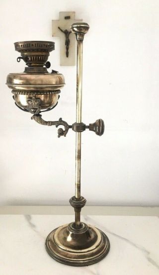 Antique Brass Oil Lamp Student Lamp Desk Lamp Crown Design