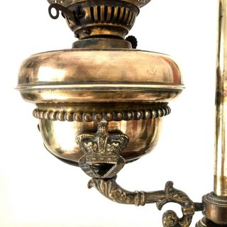 antique brass oil lamp student lamp desk lamp crown design 2