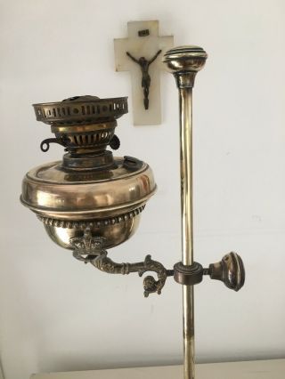 antique brass oil lamp student lamp desk lamp crown design 7